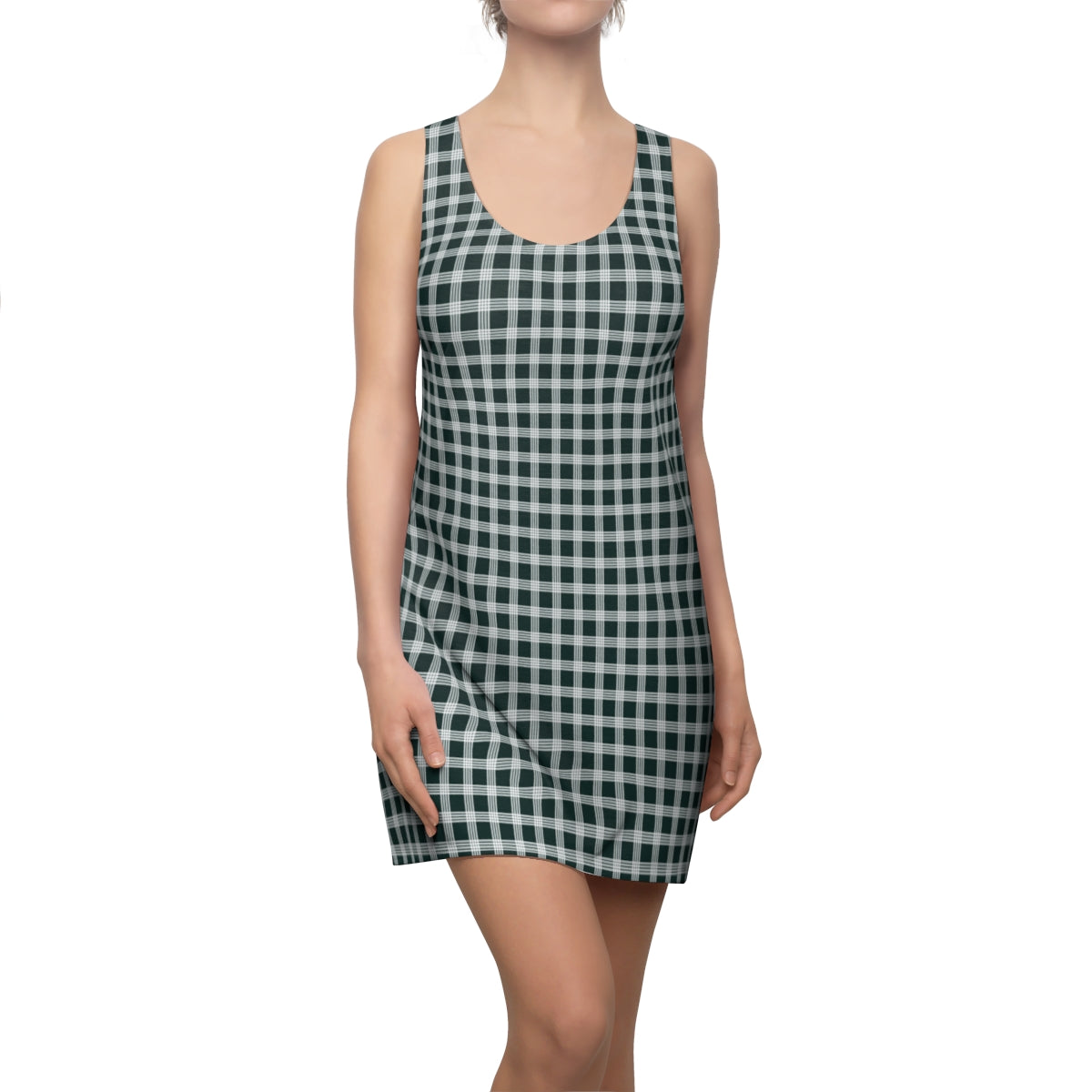 Hawaiian Plaid | Palaka | Country Style | Women's Cut & Sew Racerback Dress