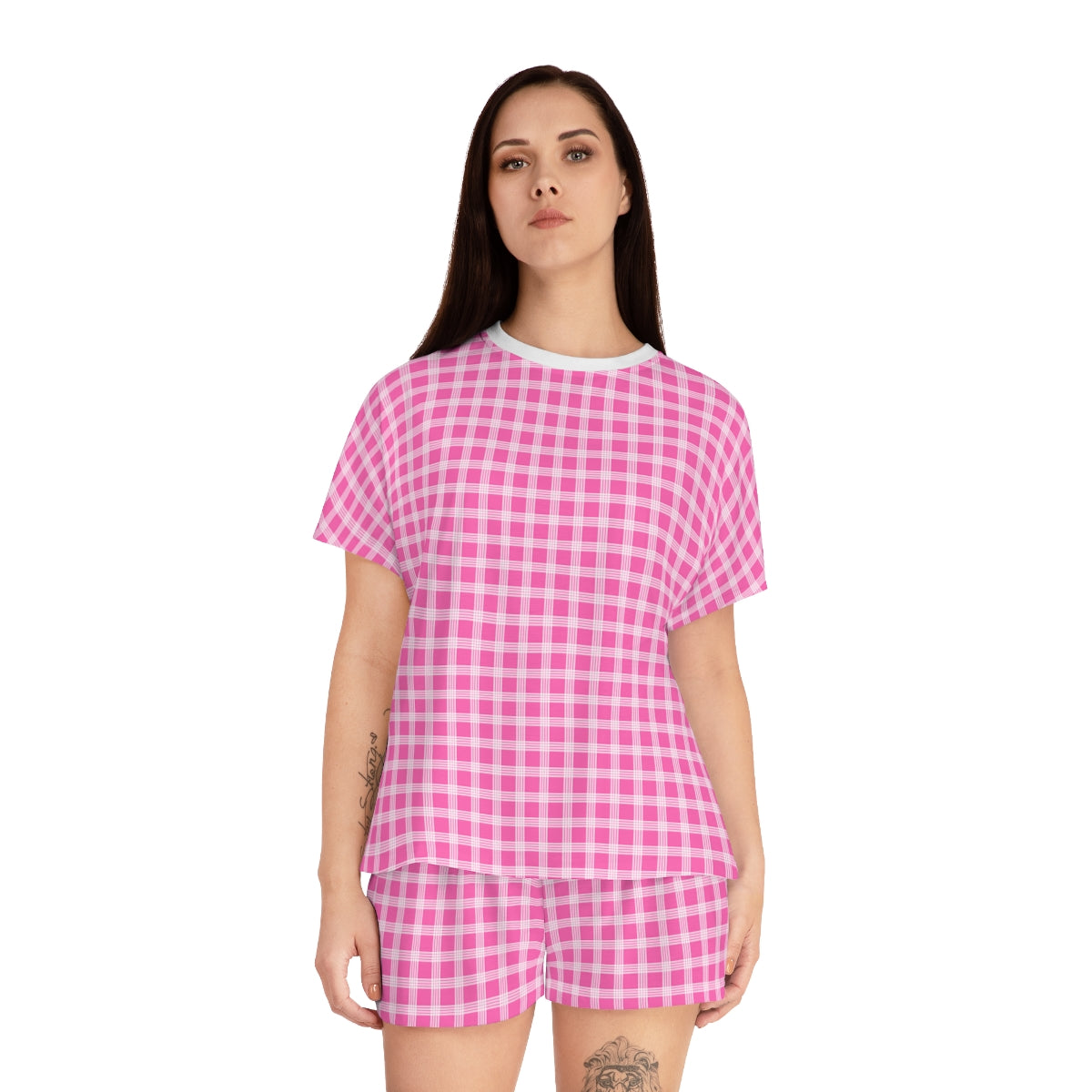 Hawaiian Plaid | Palaka | Country Style | Women's Short Pajama Set