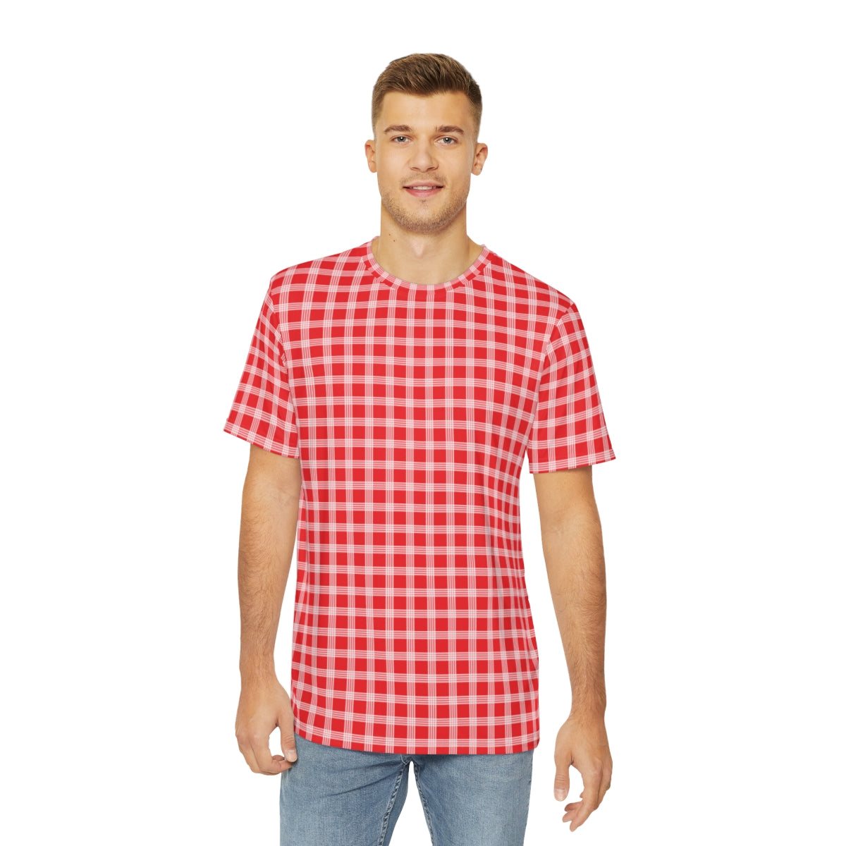 Hawaiian Plaid | Palaka | Country Style | Men's Polyester Tee (AOP)