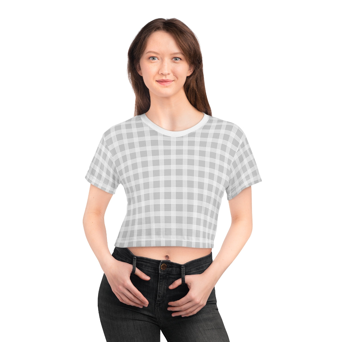 Hawaiian Plaid | Palaka | Country Style | Crop Tee (AOP)