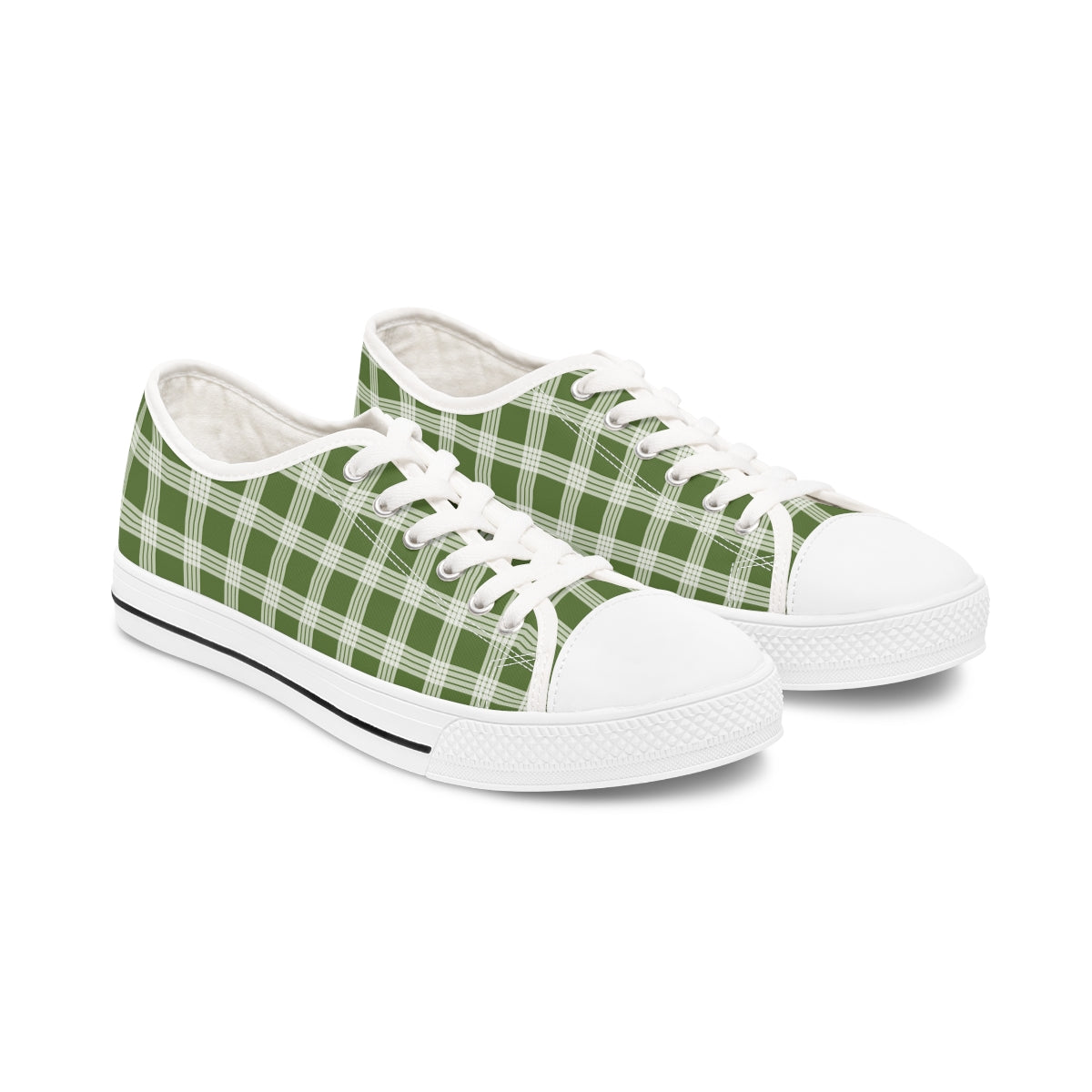 Hawaiian Plaid | Palaka | Country Style | Women's Low Top Sneakers