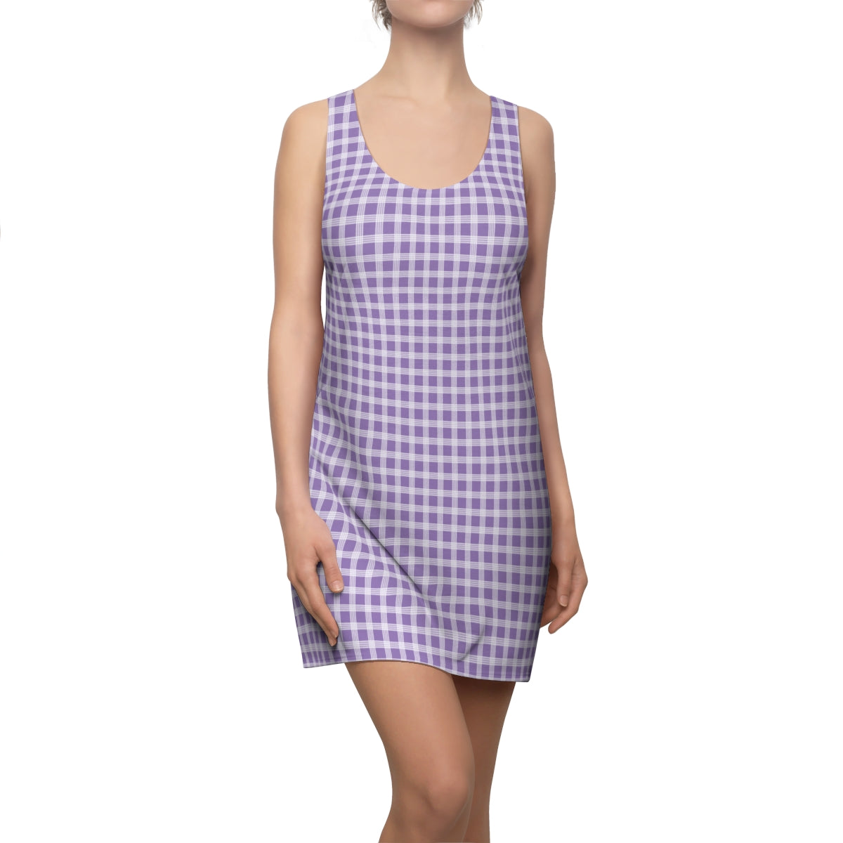 Hawaiian Plaid | Palaka | Country Style | Women's Cut & Sew Racerback Dress