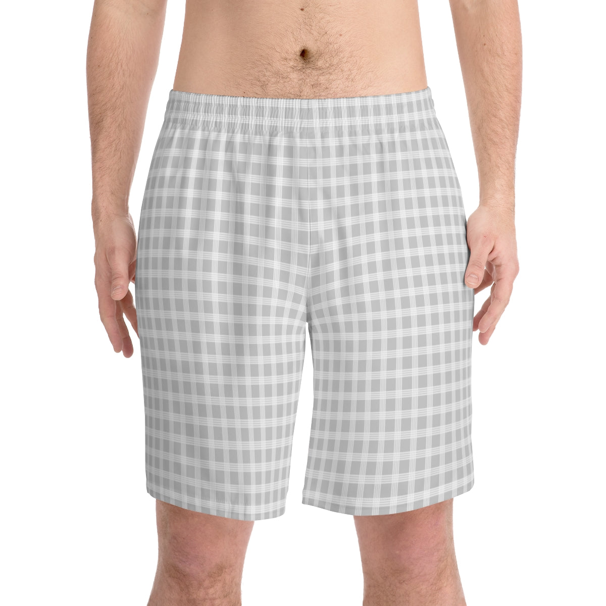 Hawaiian Plaid | Palaka | Country Style | Men's Elastic Beach Shorts (AOP)