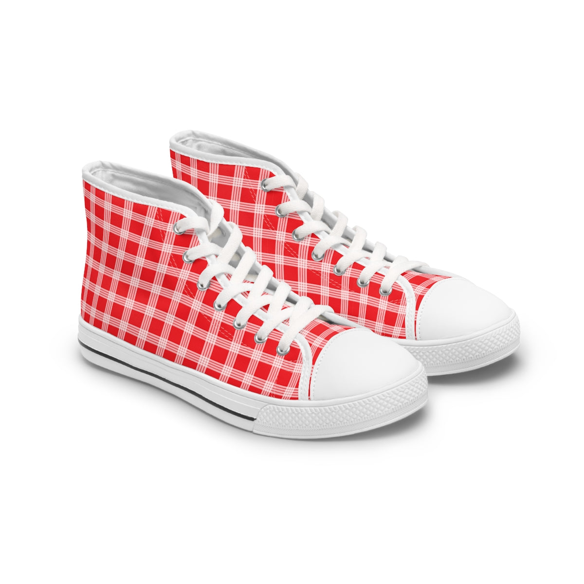 Hawaiian Plaid | Palaka | Country Style | Women's High Top Sneakers