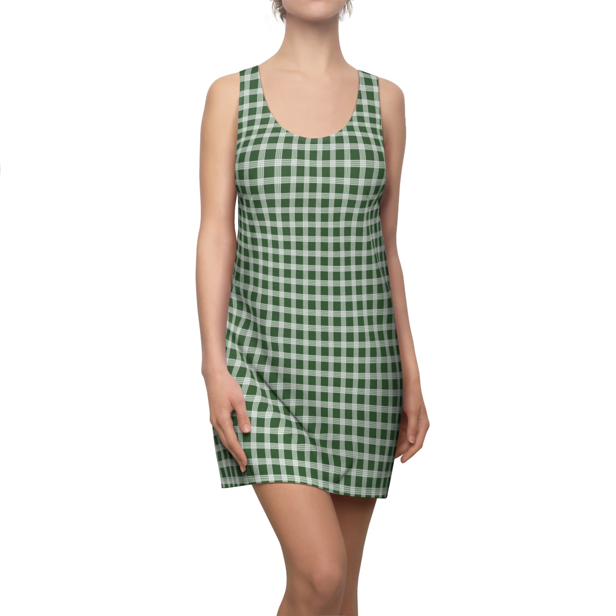 Hawaiian Plaid | Palaka | Country Style | Women's Cut & Sew Racerback Dress