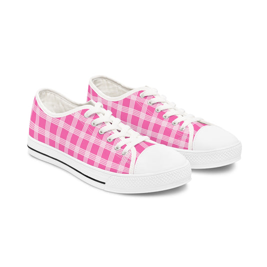 Hawaiian Plaid | Palaka | Country Style | Women's Low Top Sneakers