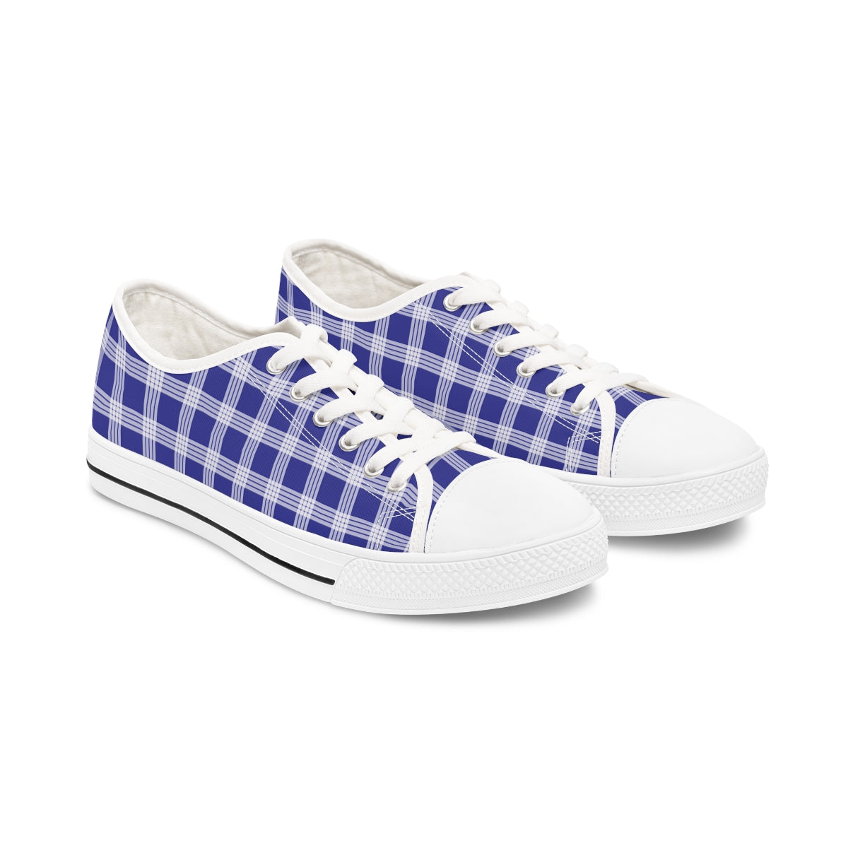 Hawaiian Plaid | Palaka | Country Style | Women's Low Top Sneakers