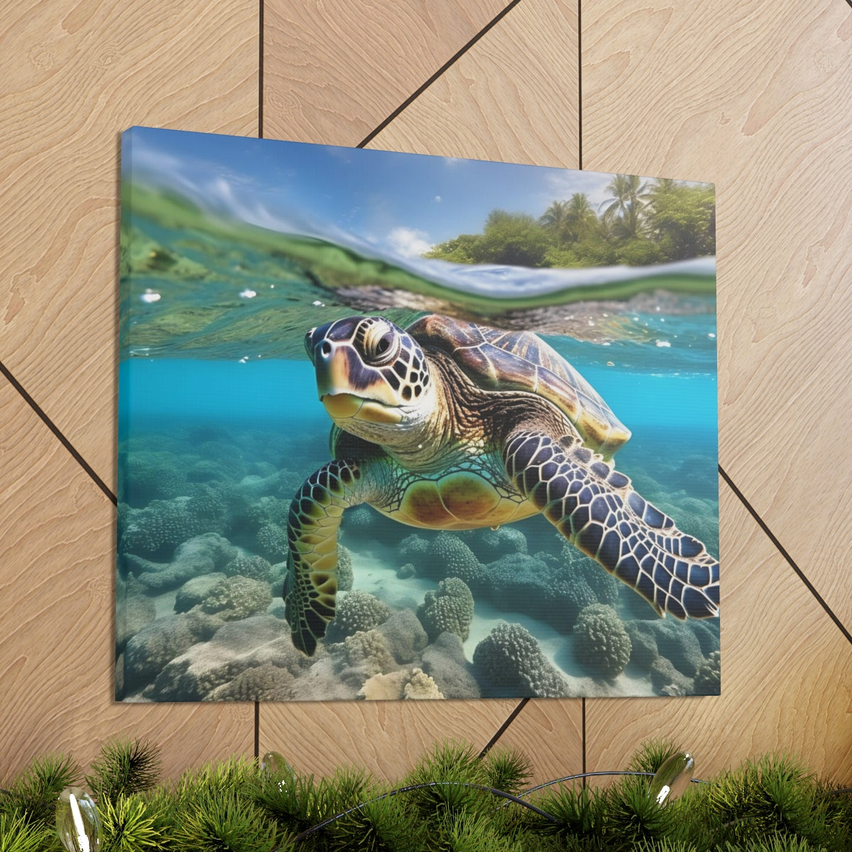 Hawaiian | Green Sea Turtle | Honu | Canvas Gallery Wraps