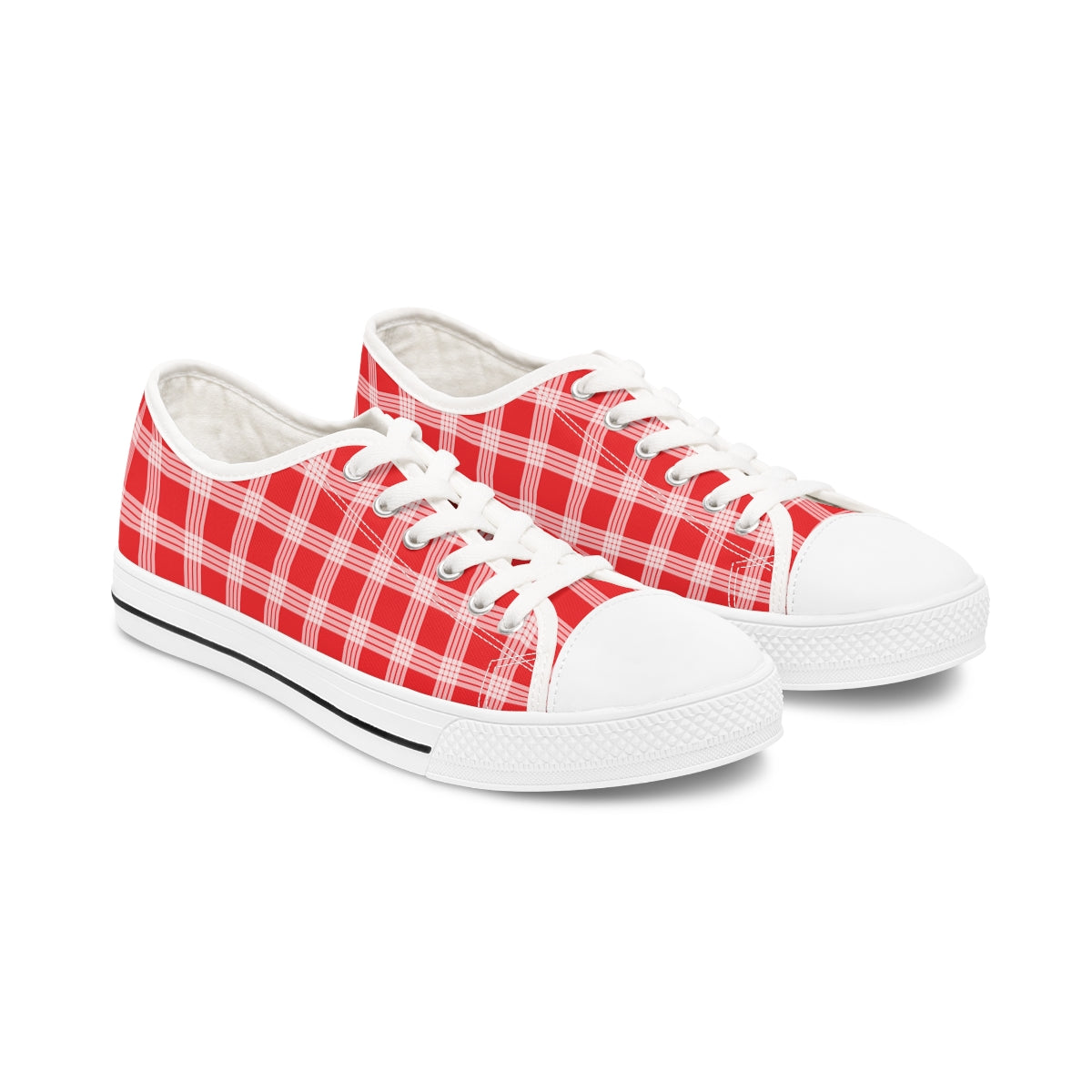 Hawaiian Plaid | Palaka | Country Style | Women's Low Top Sneakers