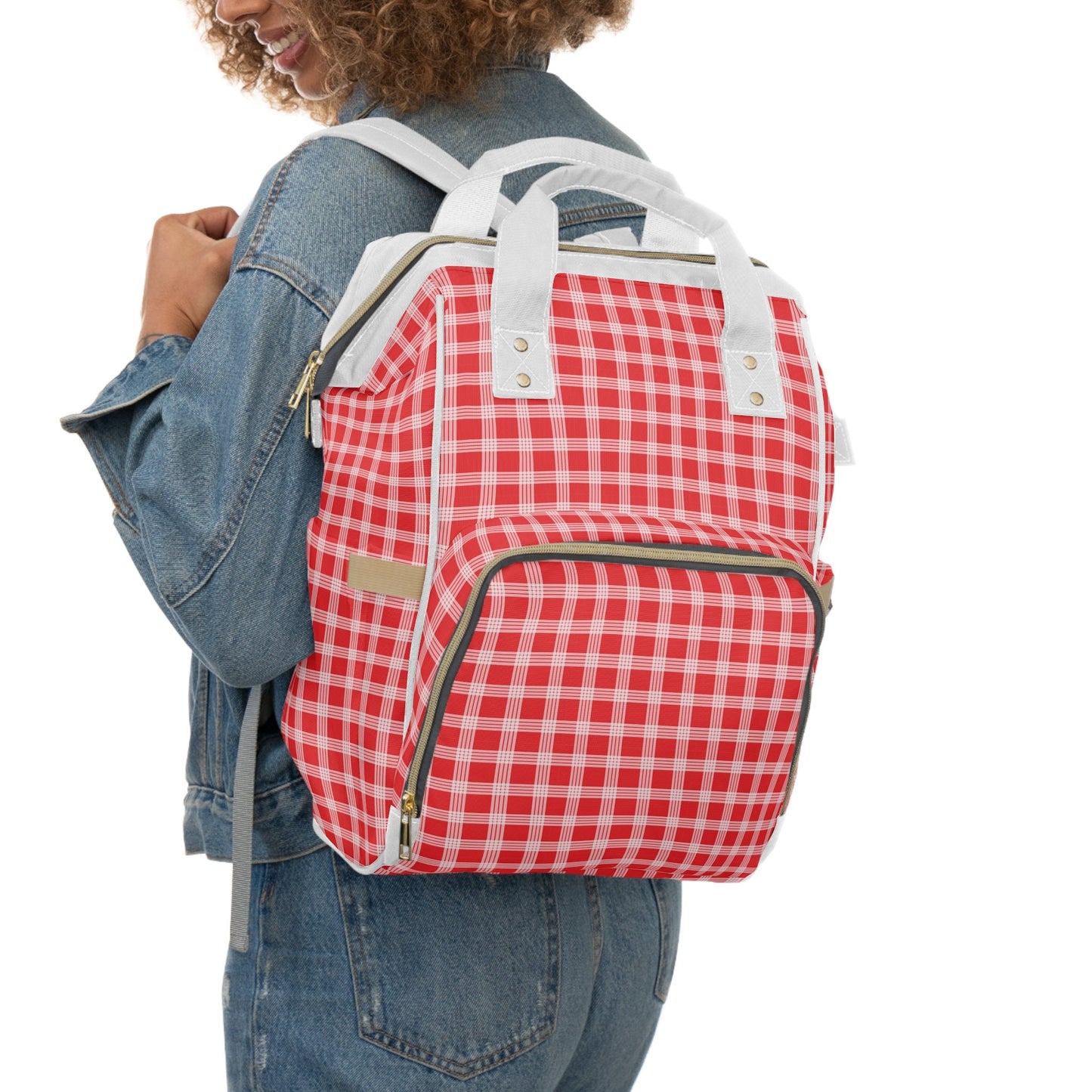 Hawaiian Plaid | Palaka | Country Style | Multifunctional Diaper Backpack