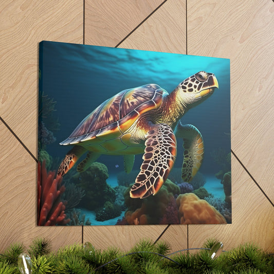 Hawaiian | Green Sea Turtle | Honu | Canvas Gallery Wraps