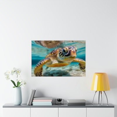 Hawaiian | Green Sea Turtle | Honu | Matte Horizontal Posters