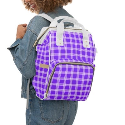 Hawaiian Plaid | Palaka | Country Style | Multifunctional Diaper Backpack