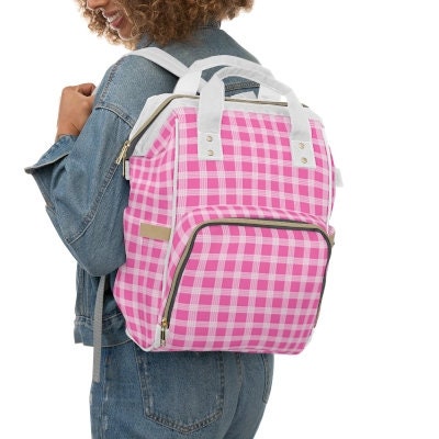 Hawaiian Plaid | Palaka | Country Style | Multifunctional Diaper Backpack