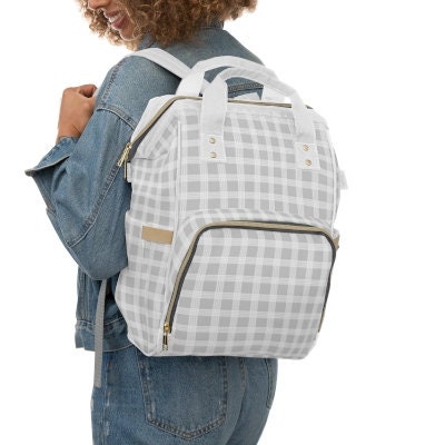 Hawaiian Plaid | Palaka | Country Style | Multifunctional Diaper Backpack